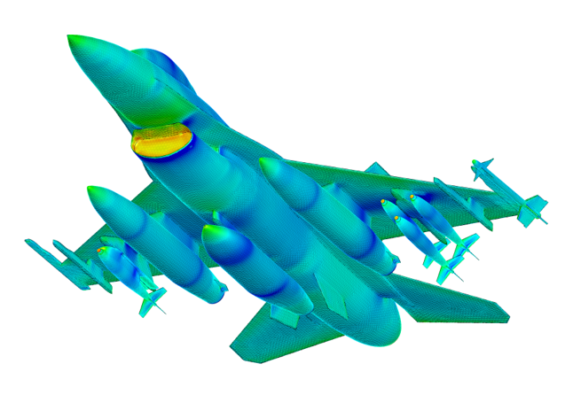Computational flow visualization around a high-speed vehicle