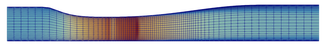 Sajben transonic diffuser CFD result, figure 1